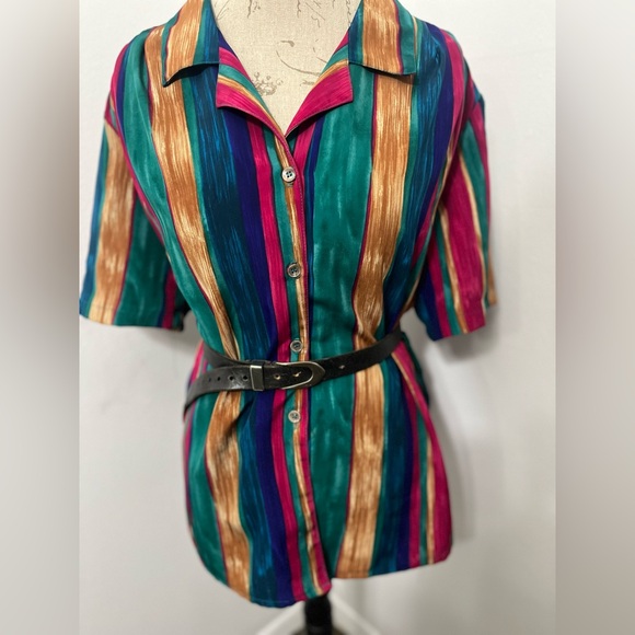 Vintage TRUFFLES size XL beautiful button down blouse - Picture 7 of 7